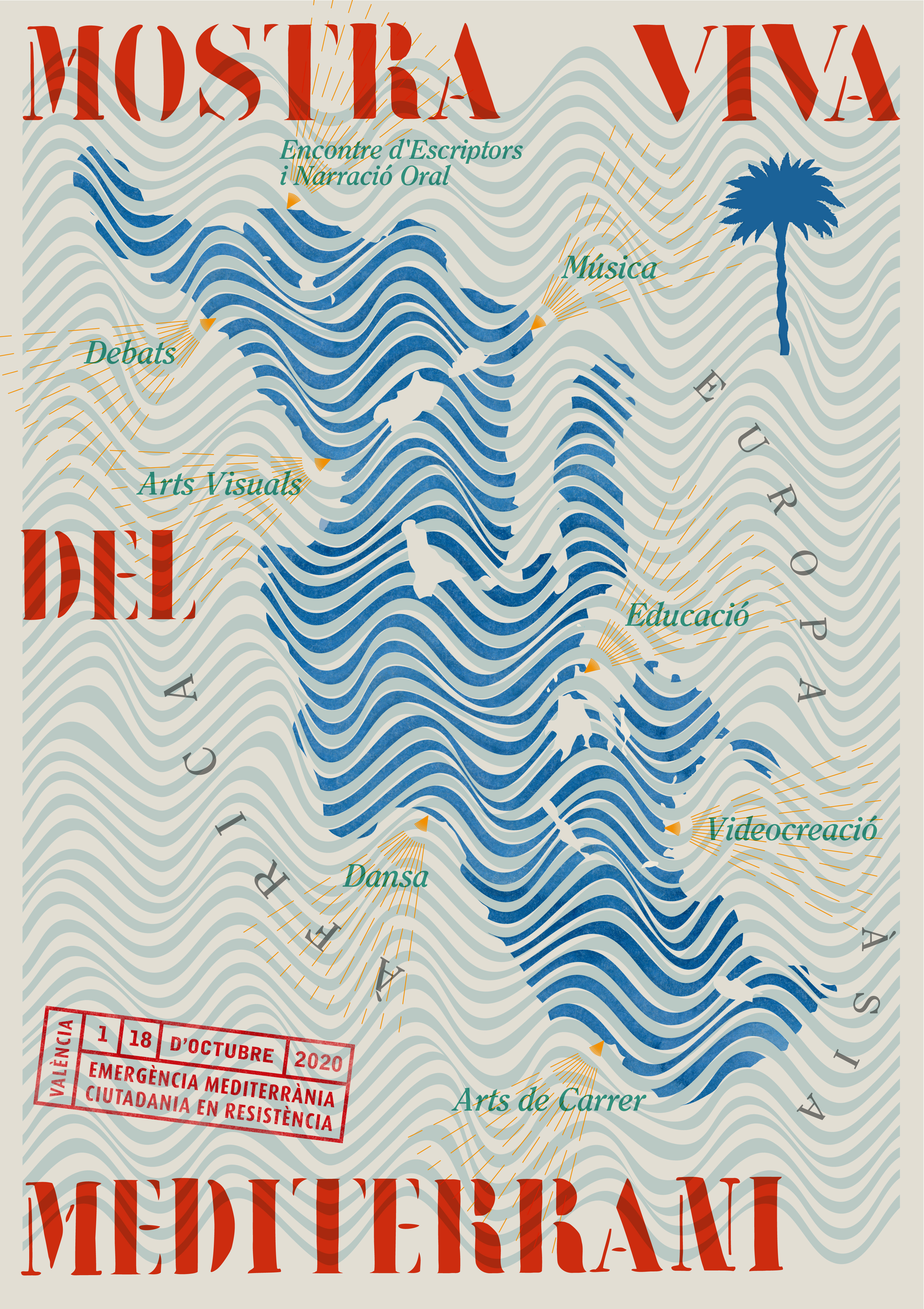 Cartel oficial de la 8ª edición de Mostra Viva del Mediterrani
